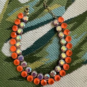 Iridescent J.Crew Double-Strand Statement Necklace
